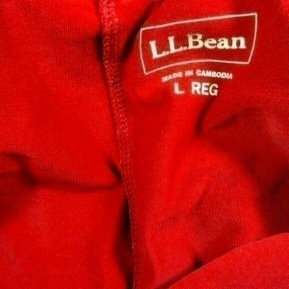 LL Bean womens red high rise yoga pants Lx30 EUC - Picture 3 of 3